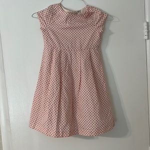 Oshkosh dress size 7, white with pink dots